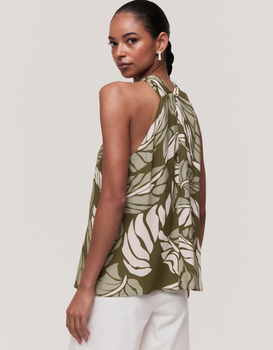 BLUSA FOLHAGEM SHOULDER