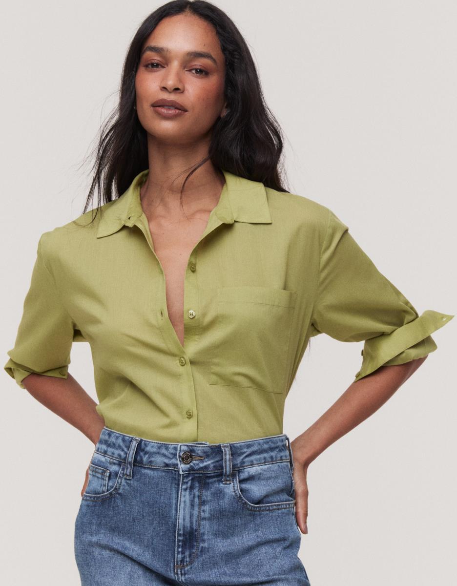 CAMISA VOIL RETA SHOULDER