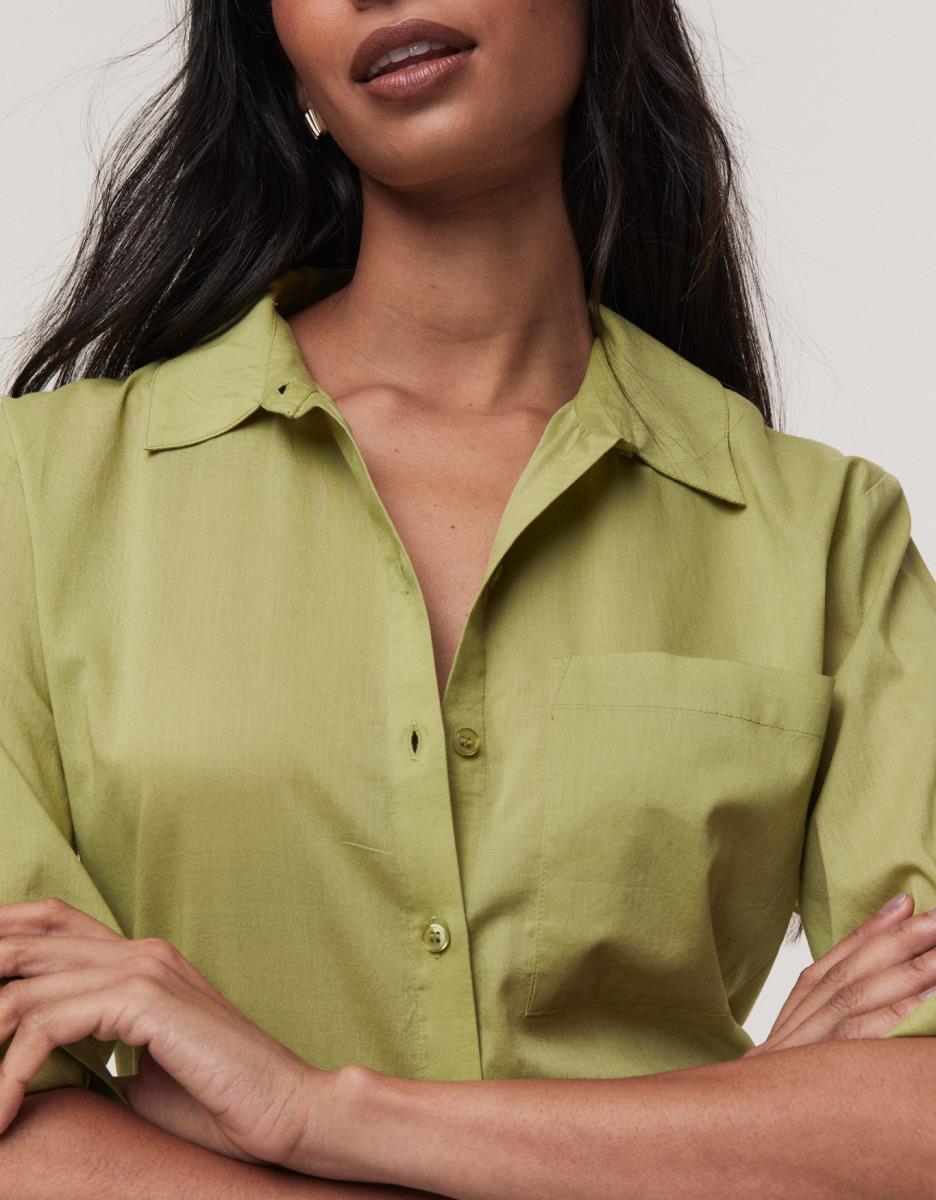 CAMISA VOIL RETA SHOULDER