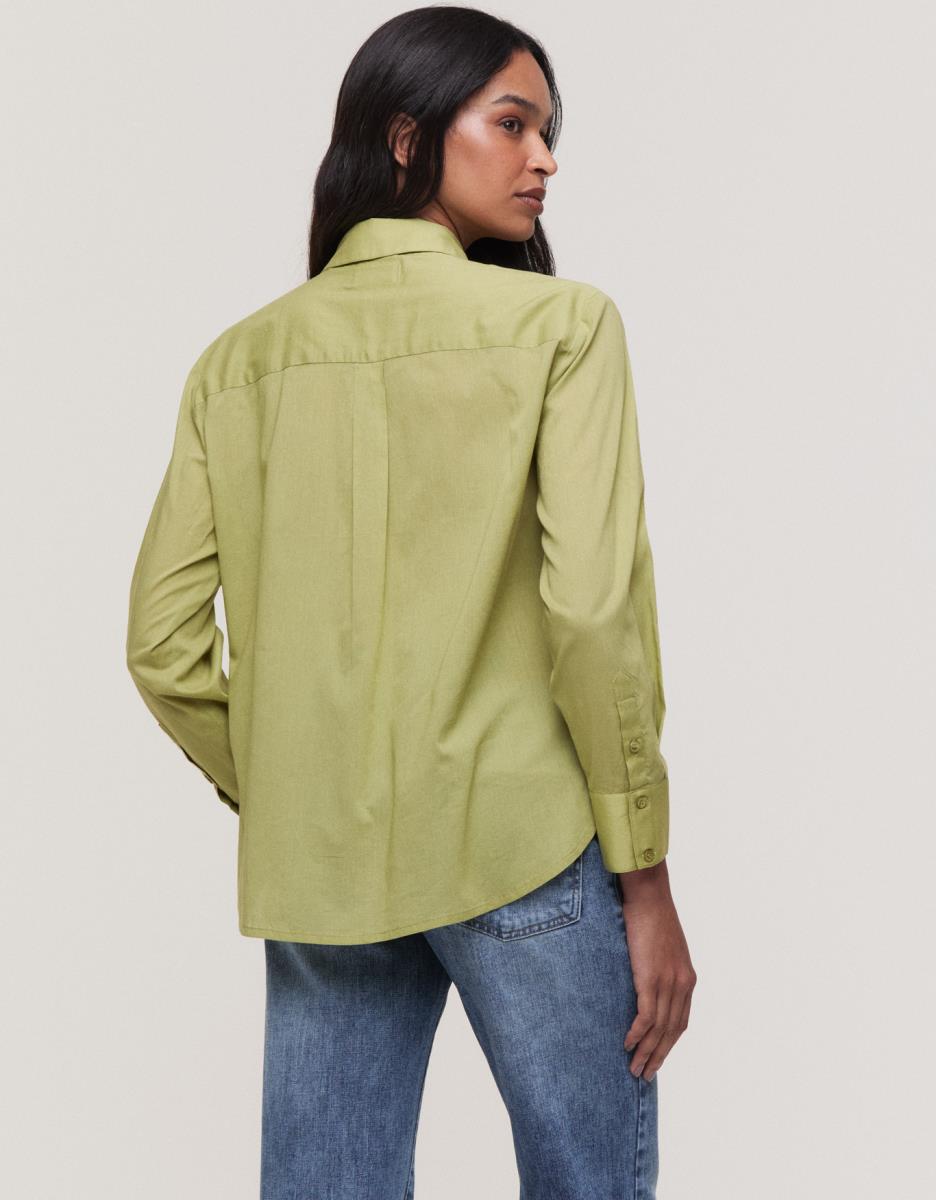 CAMISA VOIL RETA SHOULDER