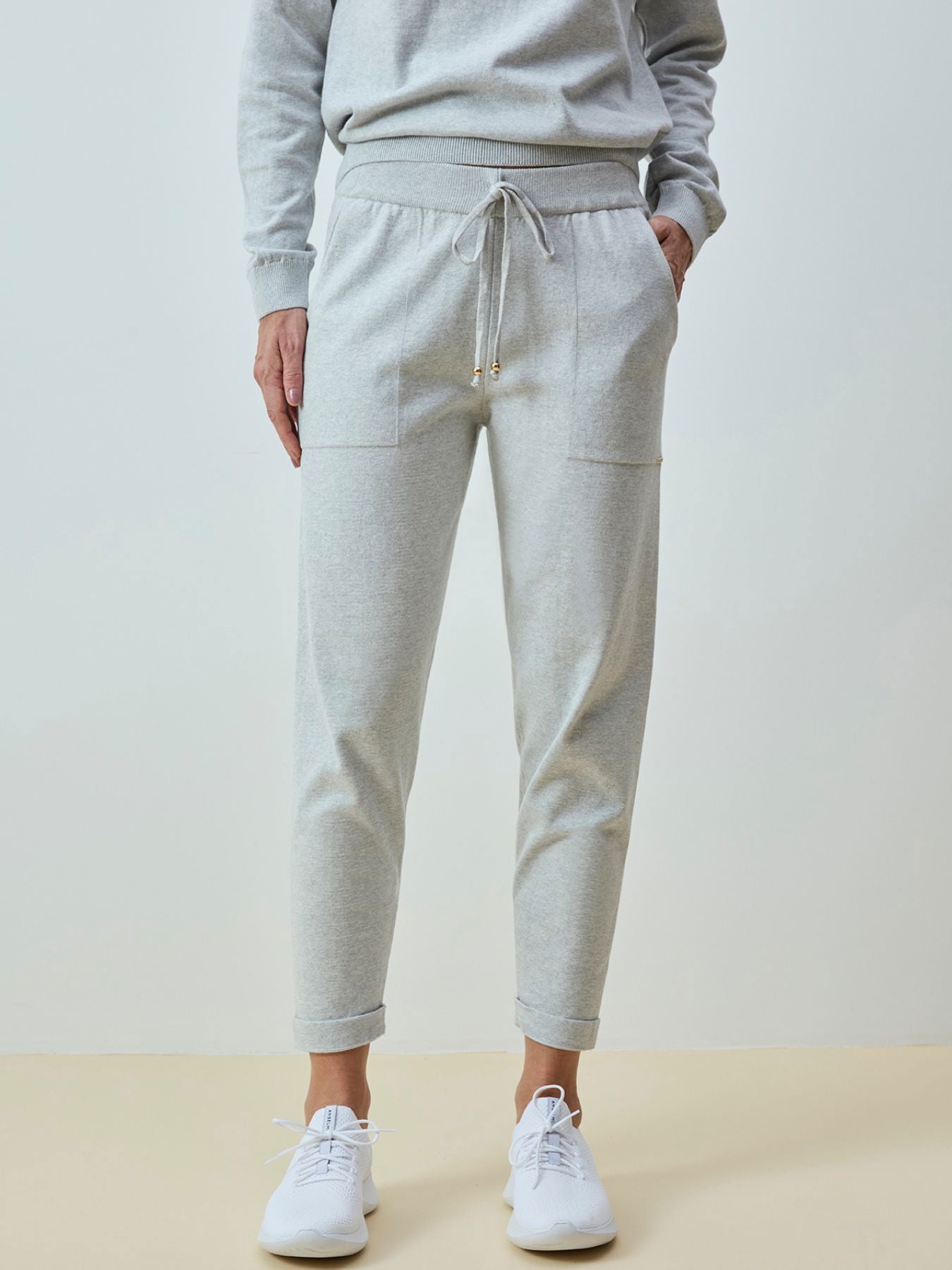 CALÇA EM TRICOT BARRA ITALIANA ANSELMI (MESCLA)