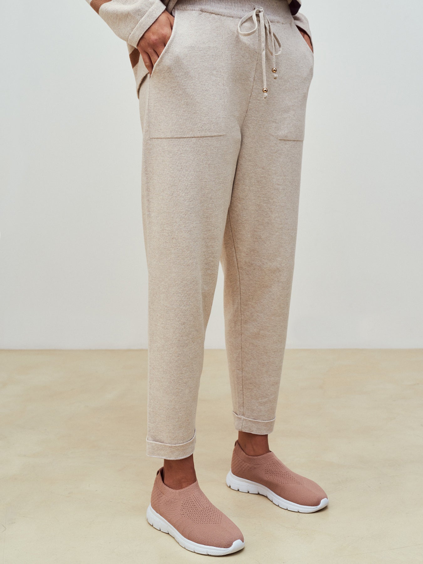 CALÇA EM TRICOT BARRA ITALIANA ANSELMI (MESCLA)