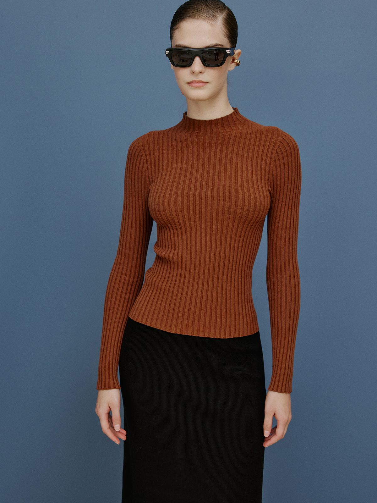 BLUSA CANELADA GOLA CHAMINÉ ANSELMI