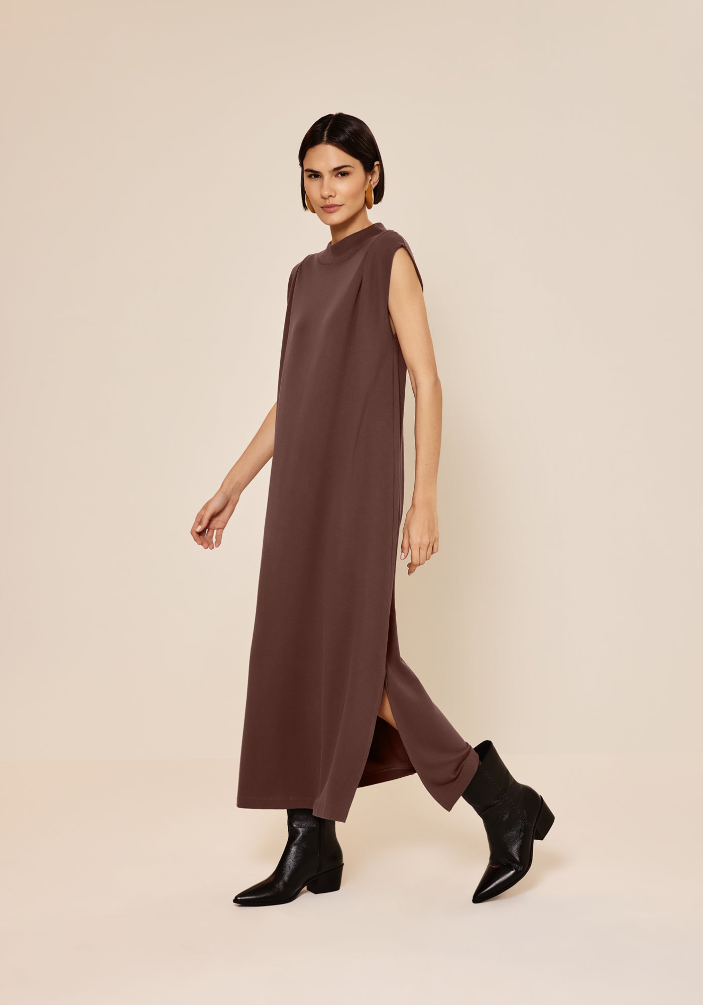 Vestido Sem Manga Moletinho Com Elastano Lez a Lez