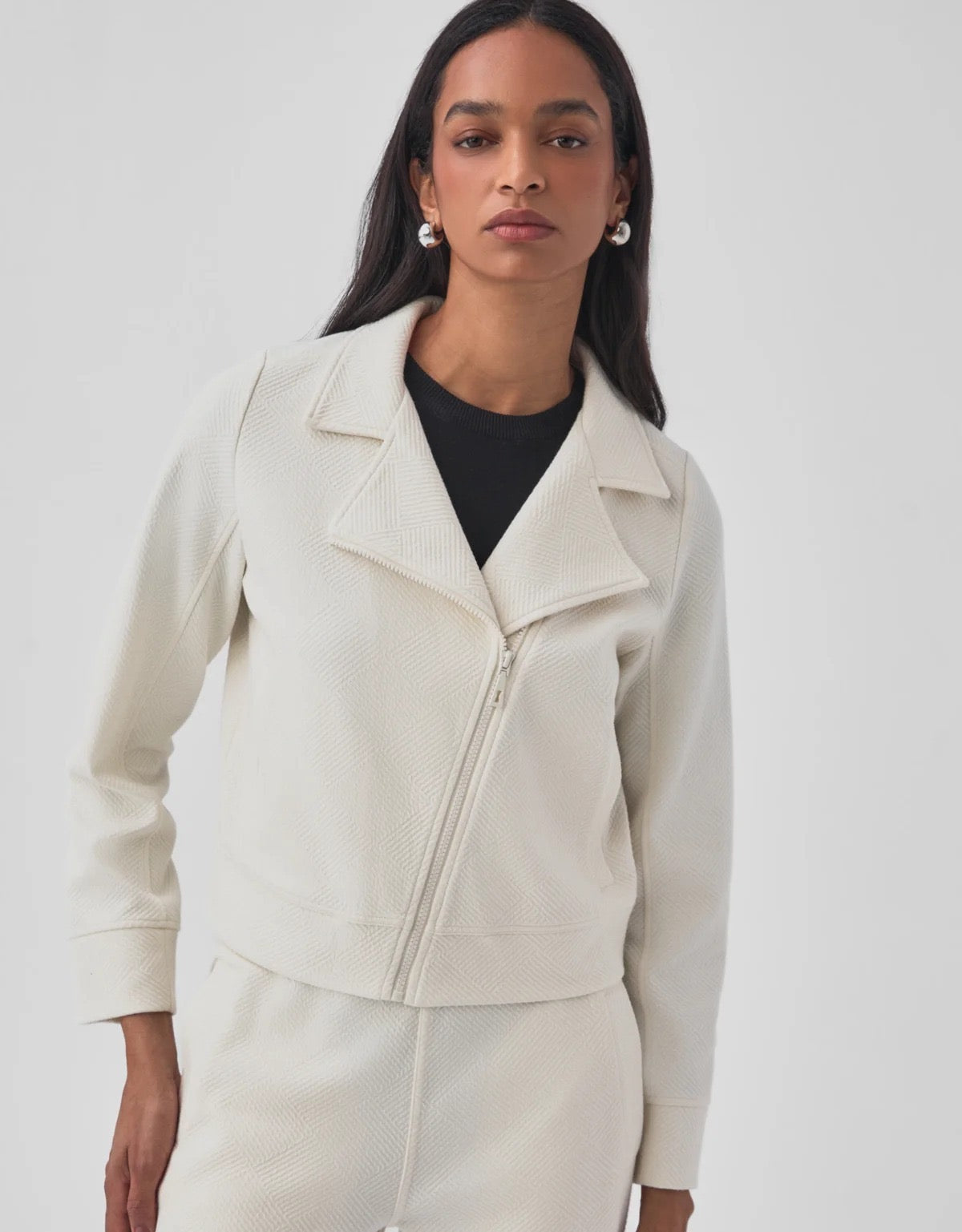 JAQUETA BIKER MALHA SHOULDER