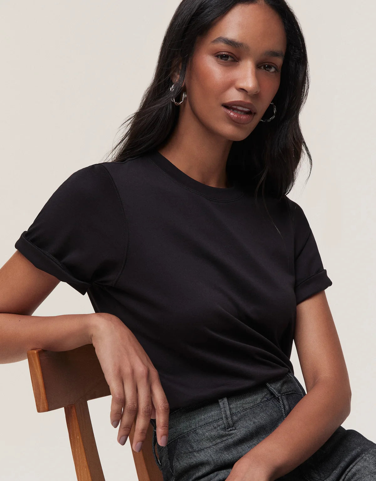T-SHIRT ALGODÃO PIMA SHOULDER