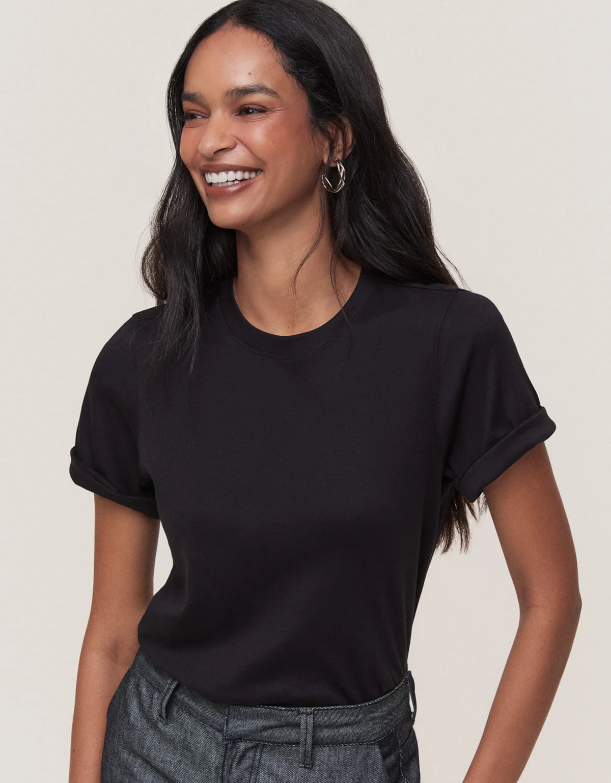 T-SHIRT ALGODÃO PIMA SHOULDER