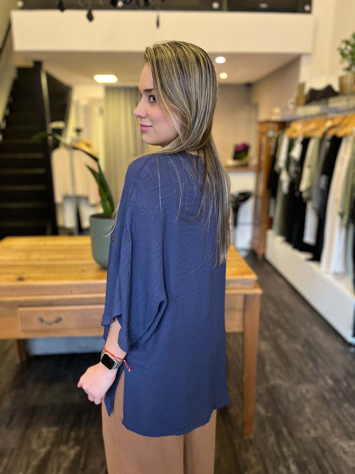 KIMONO BARRA DIAGONAL EM MIX DECLARI