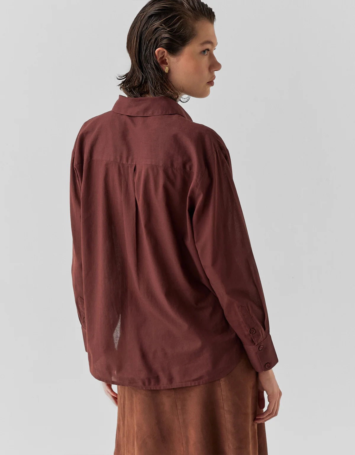 CAMISA VOIL RETA SHOULDER