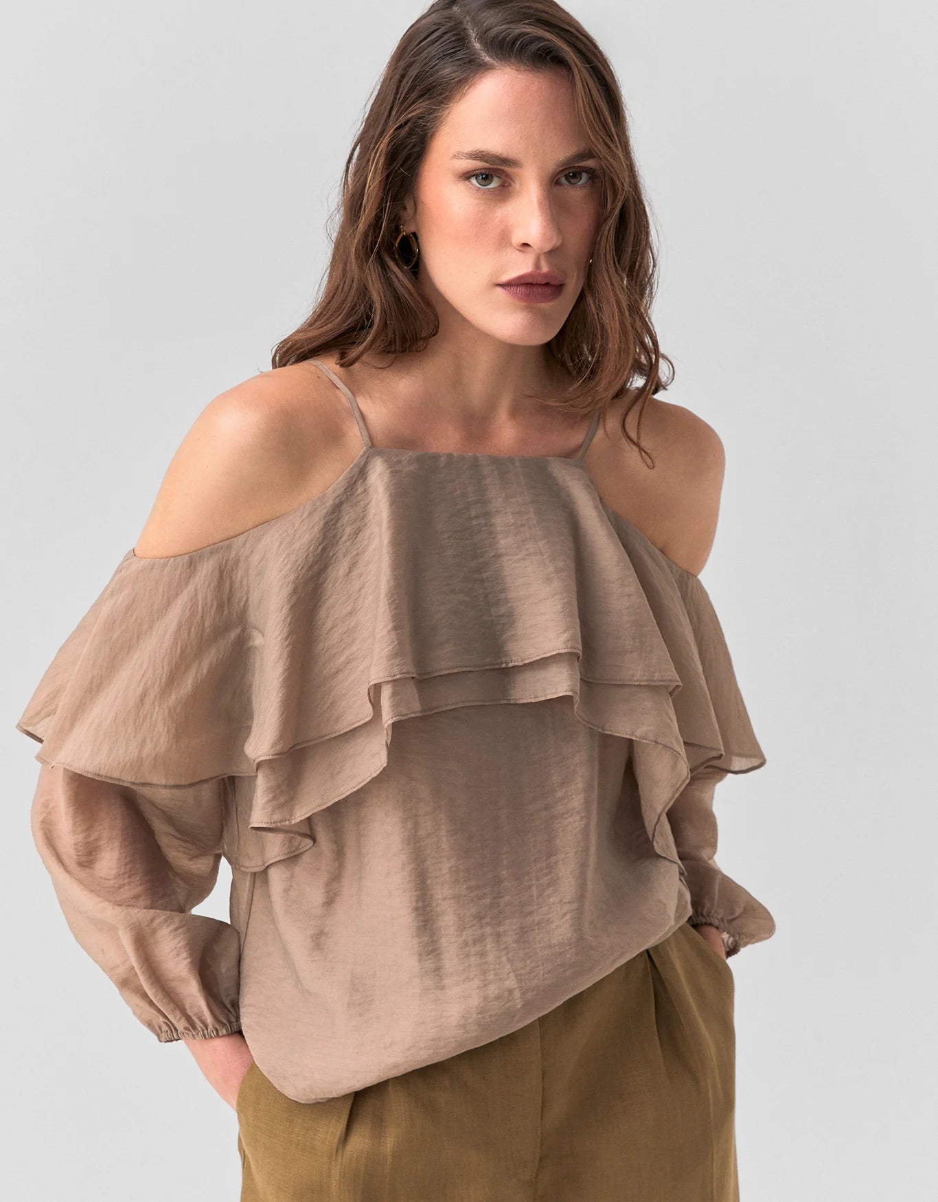 BLUSA MANGA LONGA CIGANINHA SHOULDER