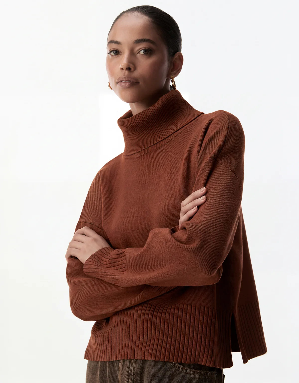 BLUSA TRICOT GOLA AMPLA SHOULDER