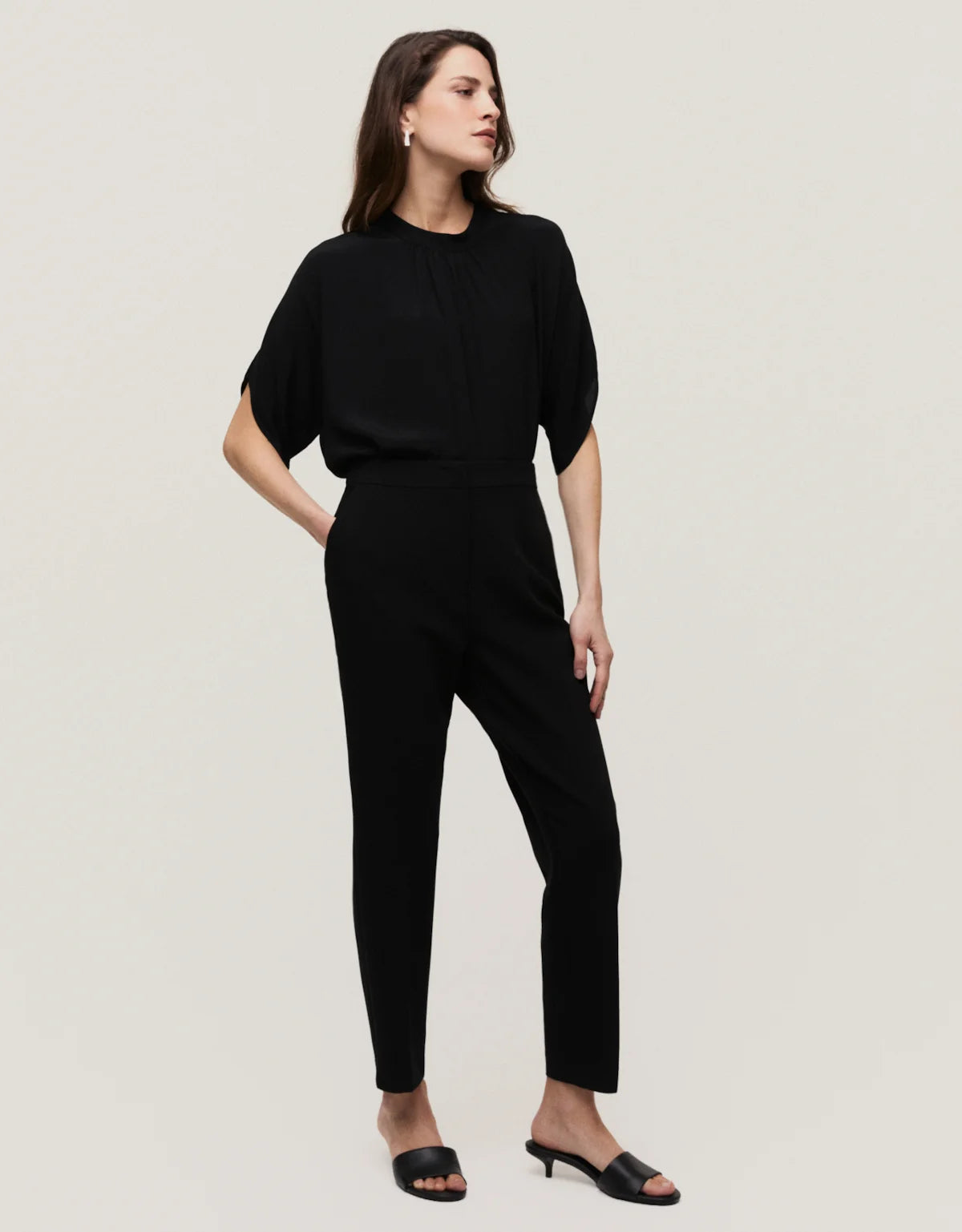 BLUSA MANGA CURTA FRANZIDOS SHOULDER