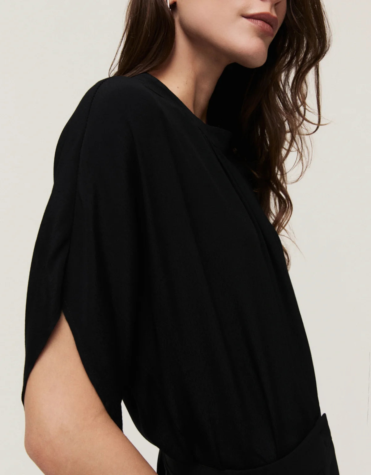 BLUSA MANGA CURTA FRANZIDOS SHOULDER