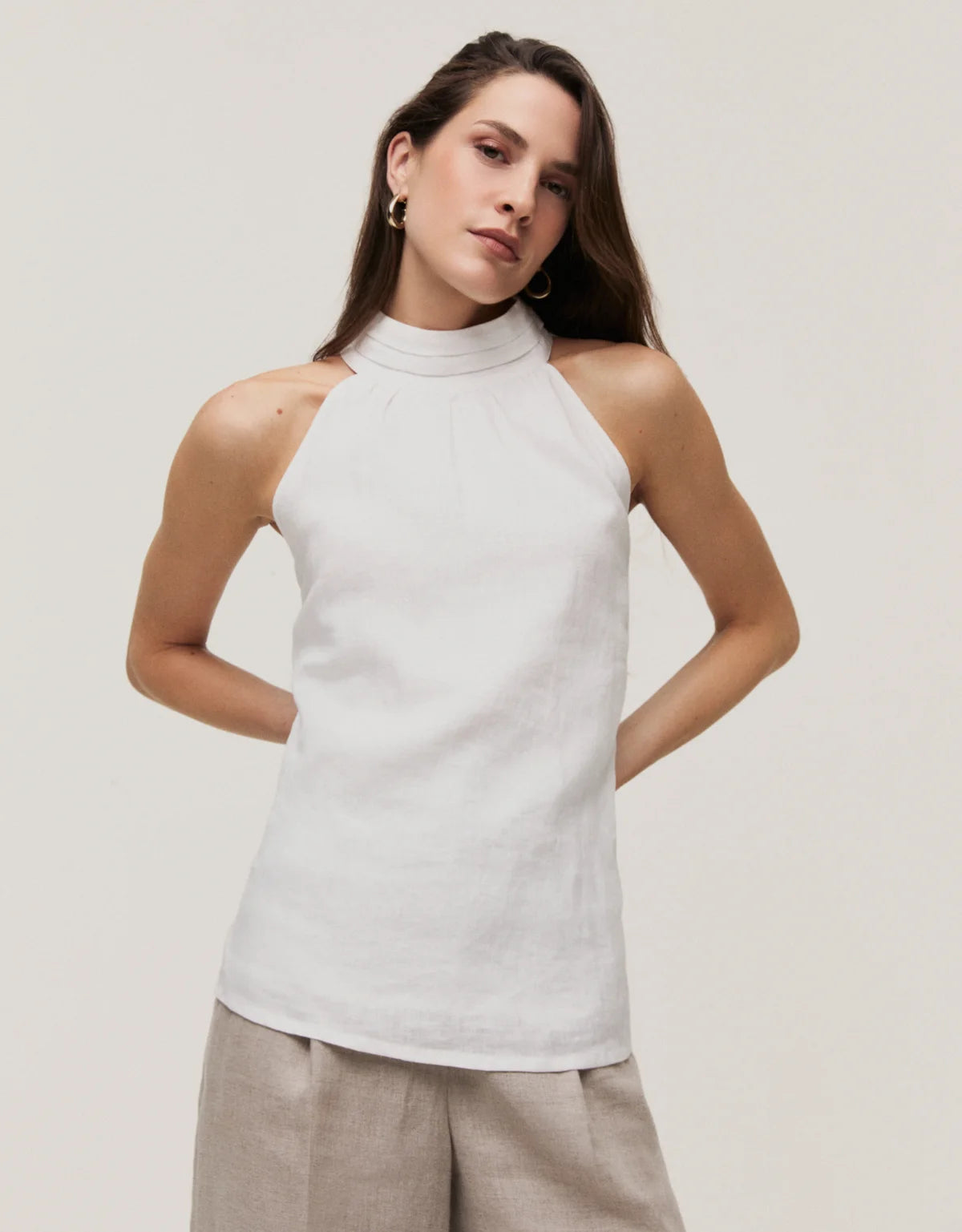 BLUSA LINHO GOLA SHOULDER