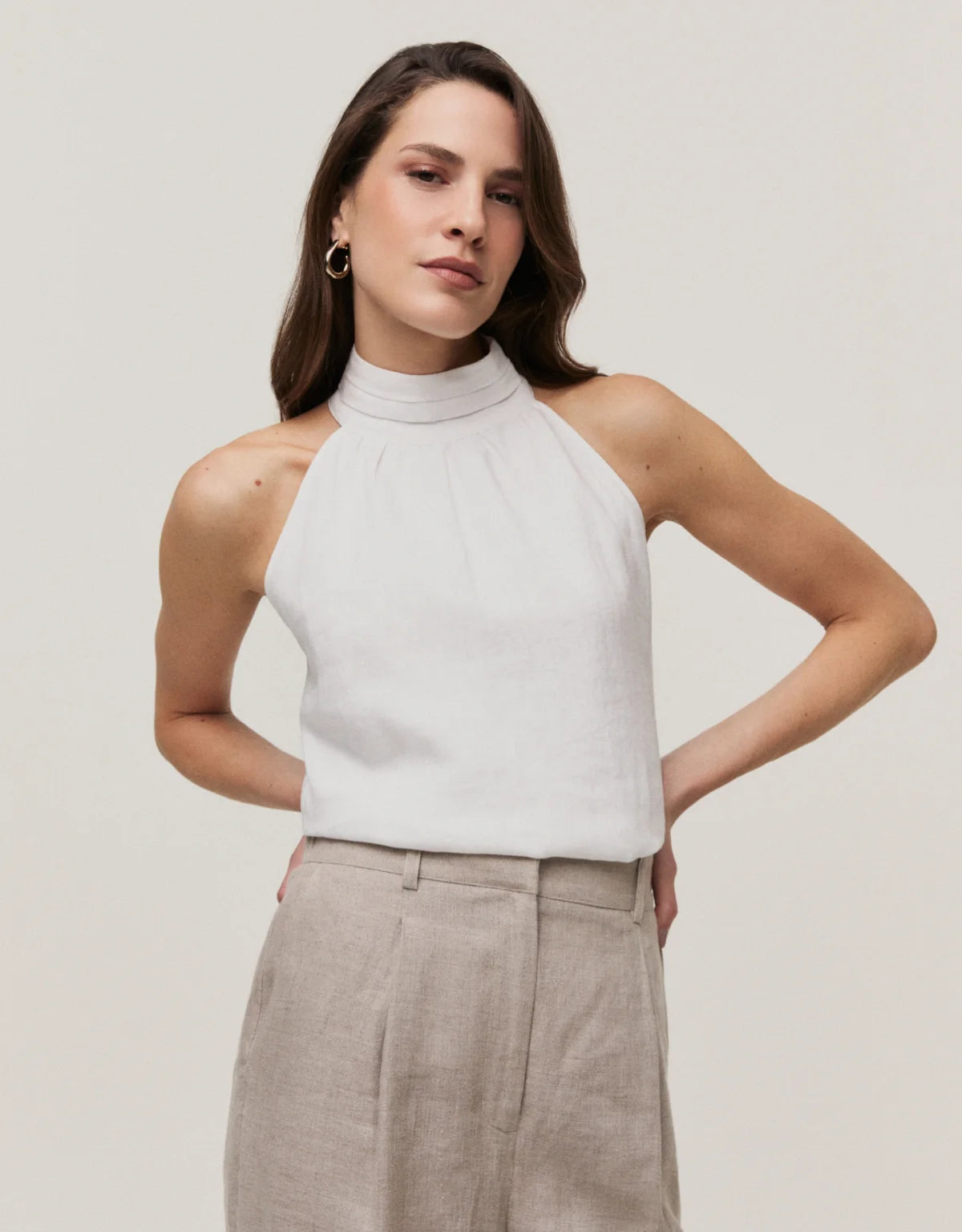 BLUSA LINHO GOLA SHOULDER