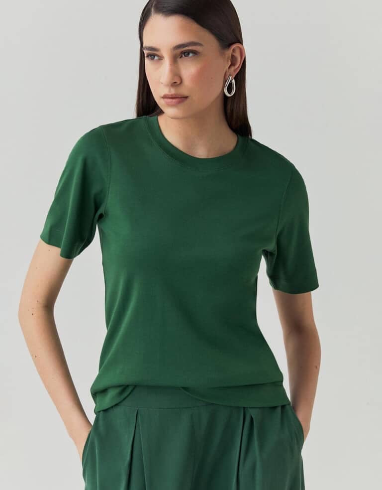 T-SHIRT ALGODÃO PIMA SHOULDER