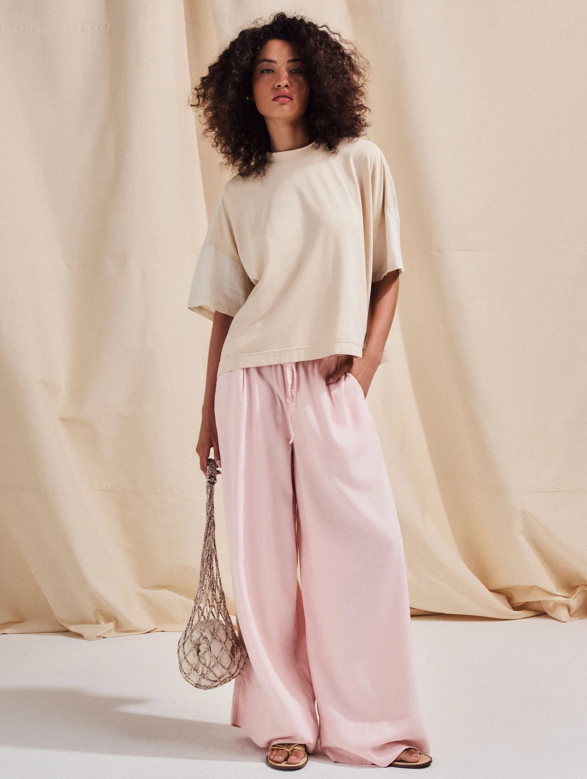 BLUSA DE ALGODÃO COM DETALHES EM LINHO BIAMAR