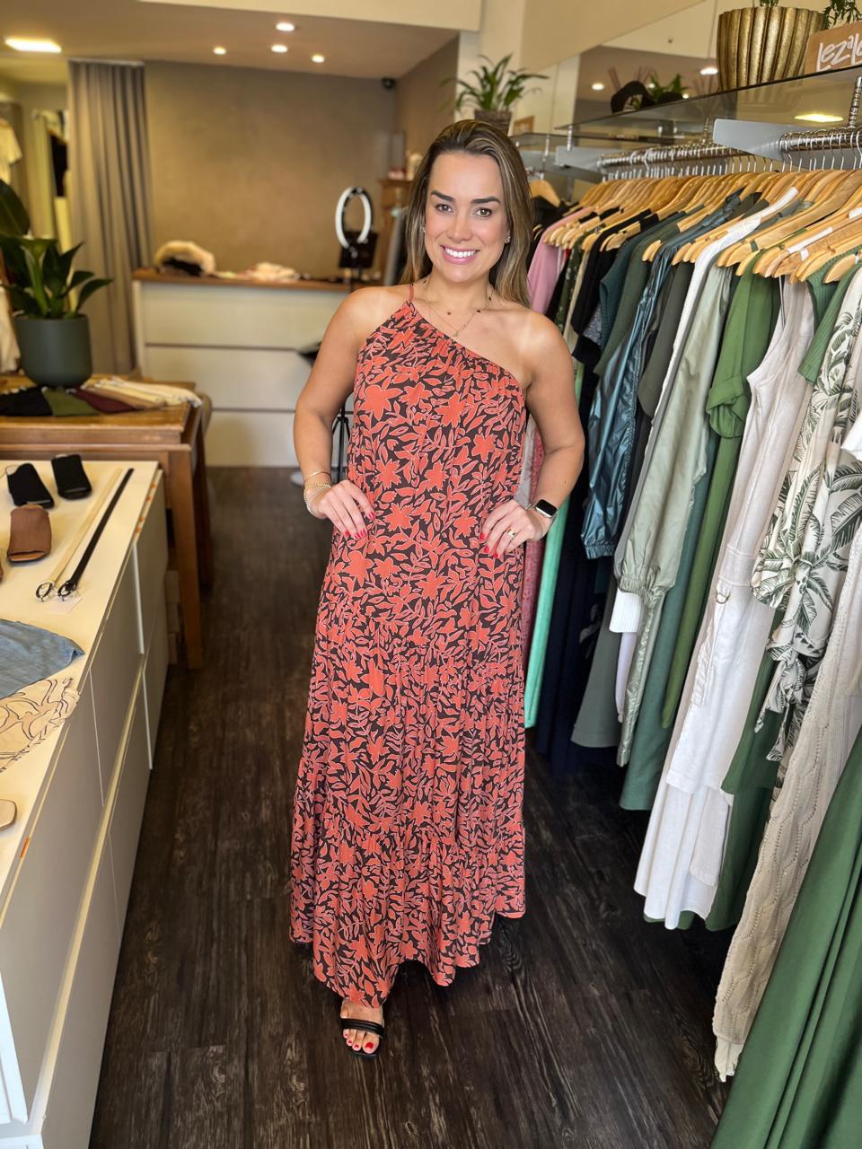 Vestido Floral Laranja