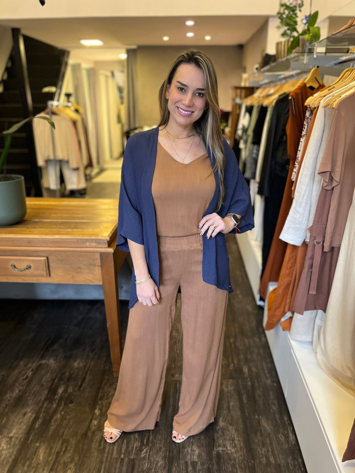 KIMONO BARRA DIAGONAL EM MIX DECLARI