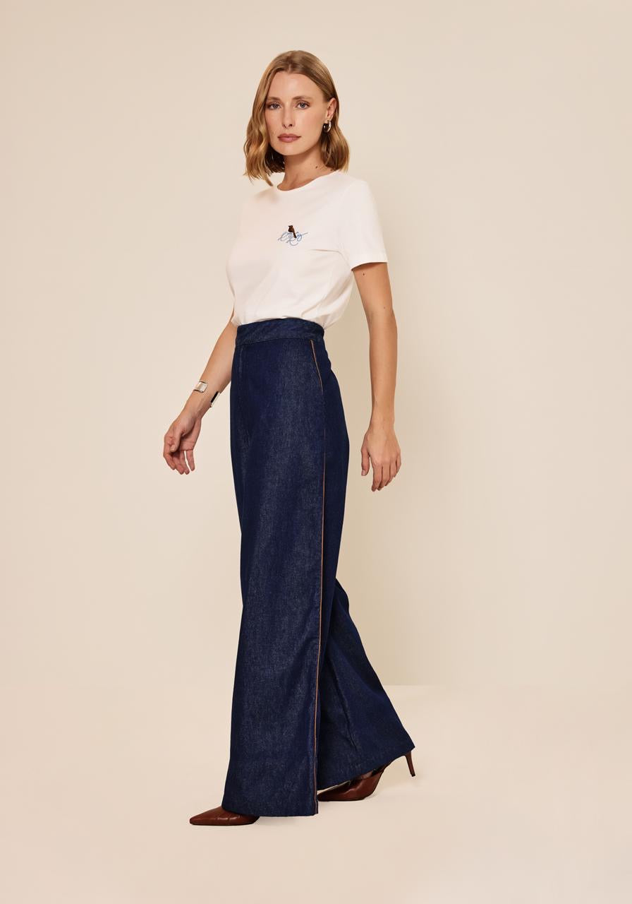 CALÇA JEANS WIDE LEG LEZ A LEZ