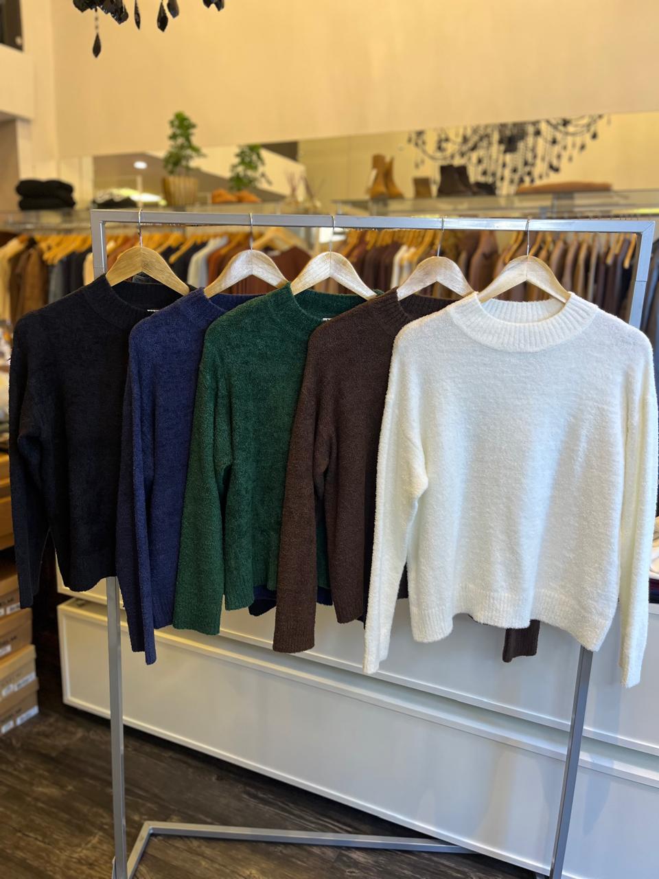 BLUSA CHENILLE GOLA REDONDA NEXY