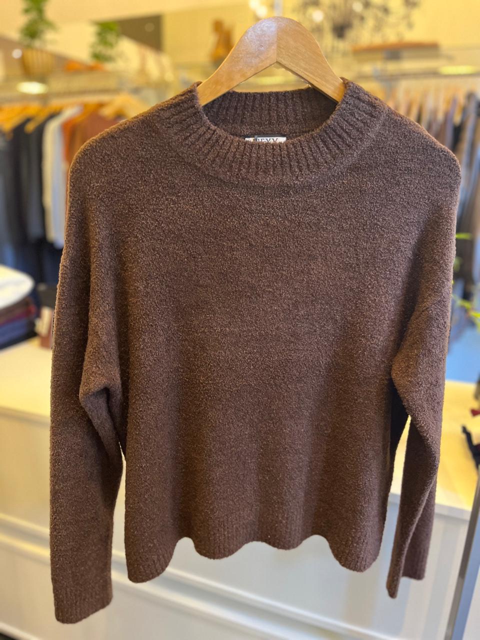 BLUSA CHENILLE GOLA REDONDA NEXY