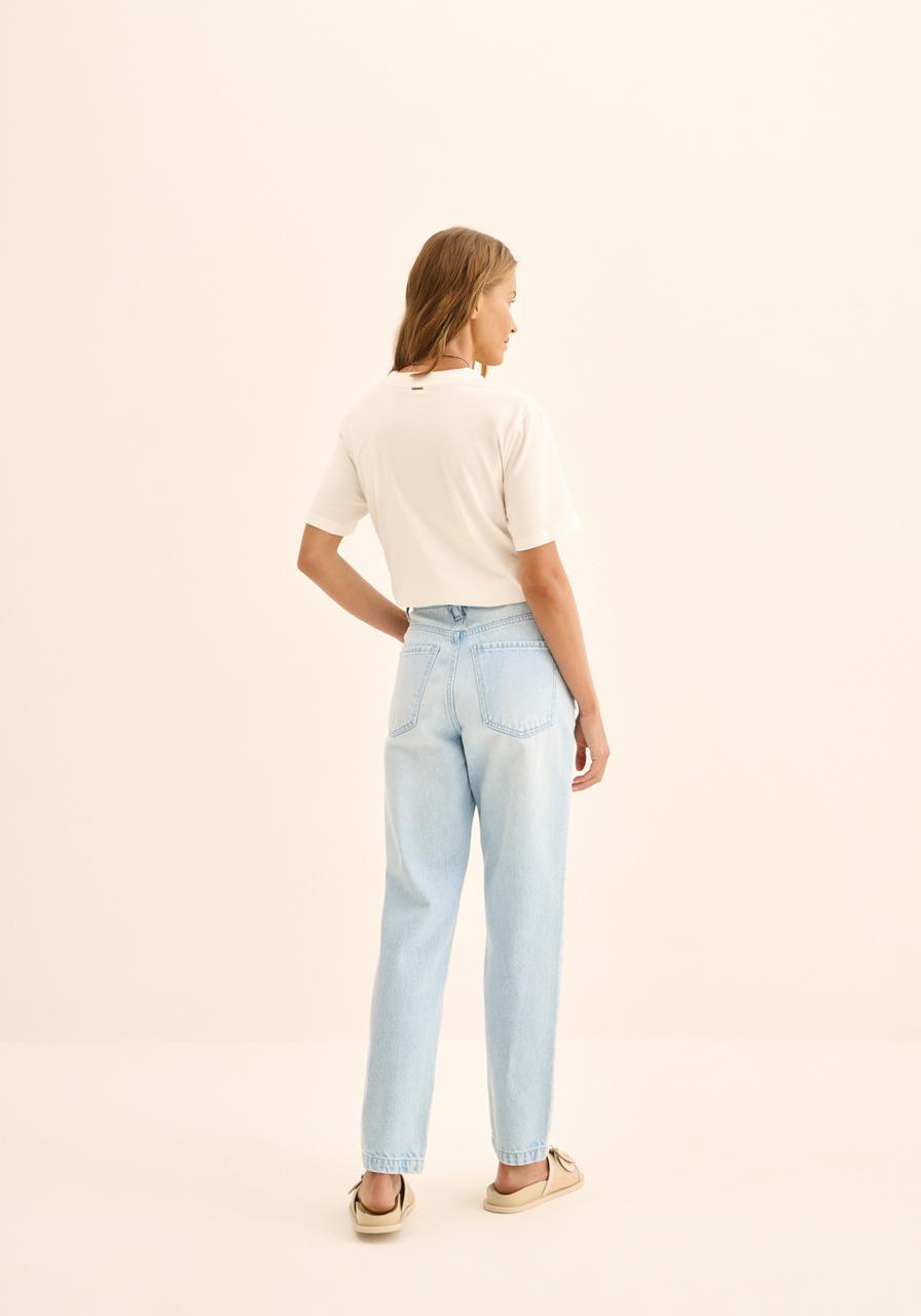 CALÇA MOM JEANS DE CINTURA ALTA LEZ A LEZ