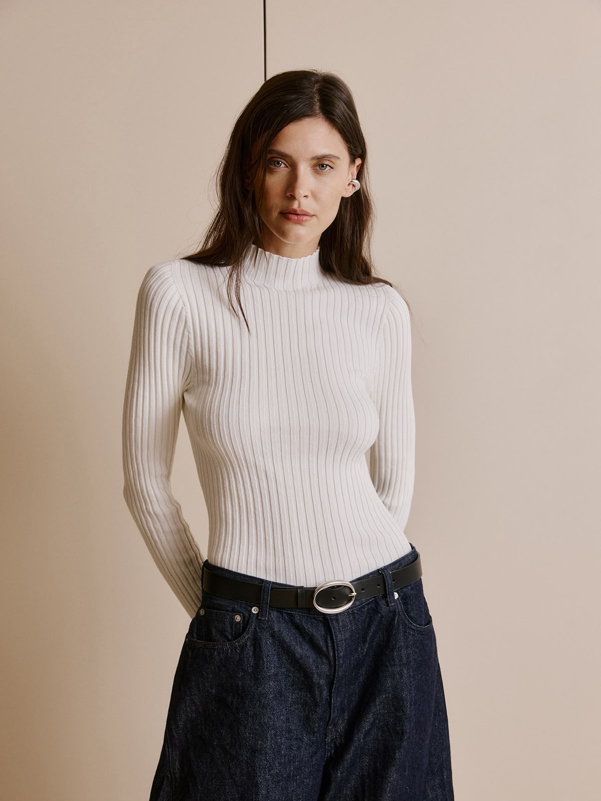 BLUSA CANELADA GOLA CHAMINÉ ANSELMI