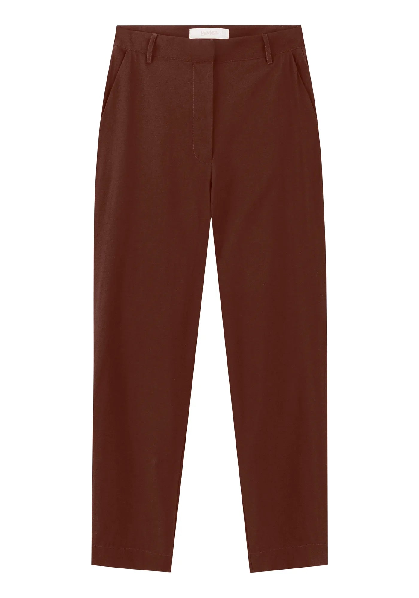 CALÇA COM BOLSO FACA DE CINTURA ALTA EM ALFAIATARIA LEZ A LEZ