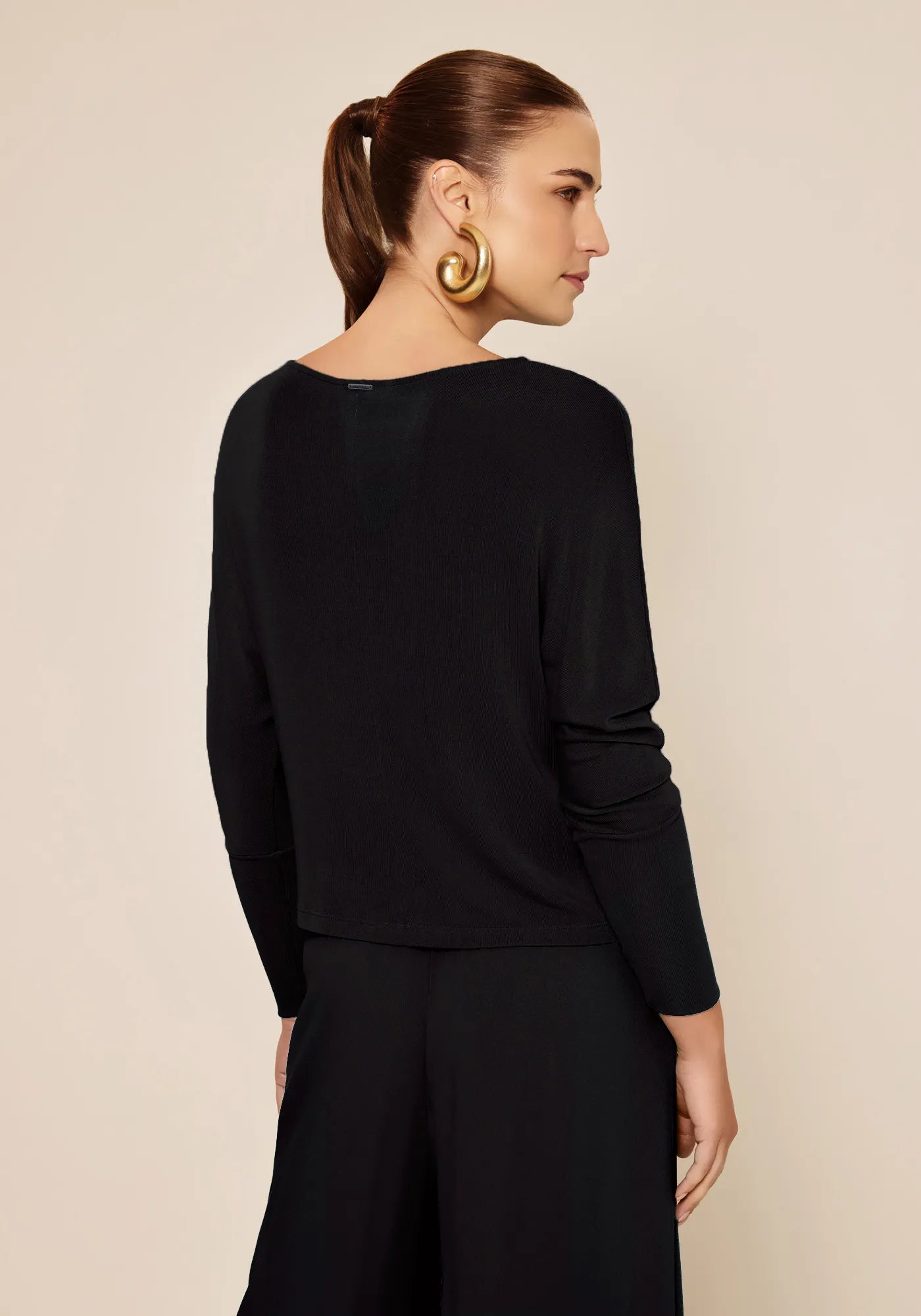 BLUSA DE MANGA LONGA EM MALHA