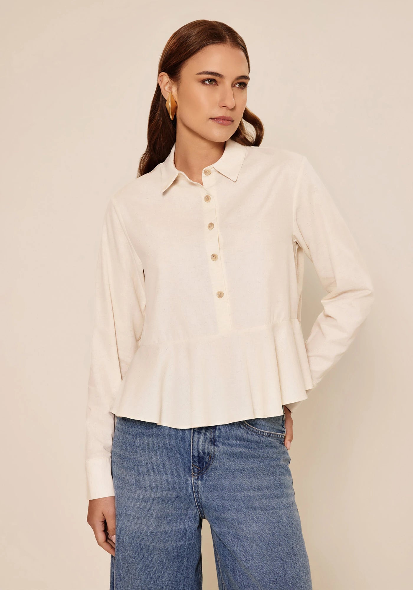 CAMISA MANGA LONGA PEPLUM LEZ A LEZ