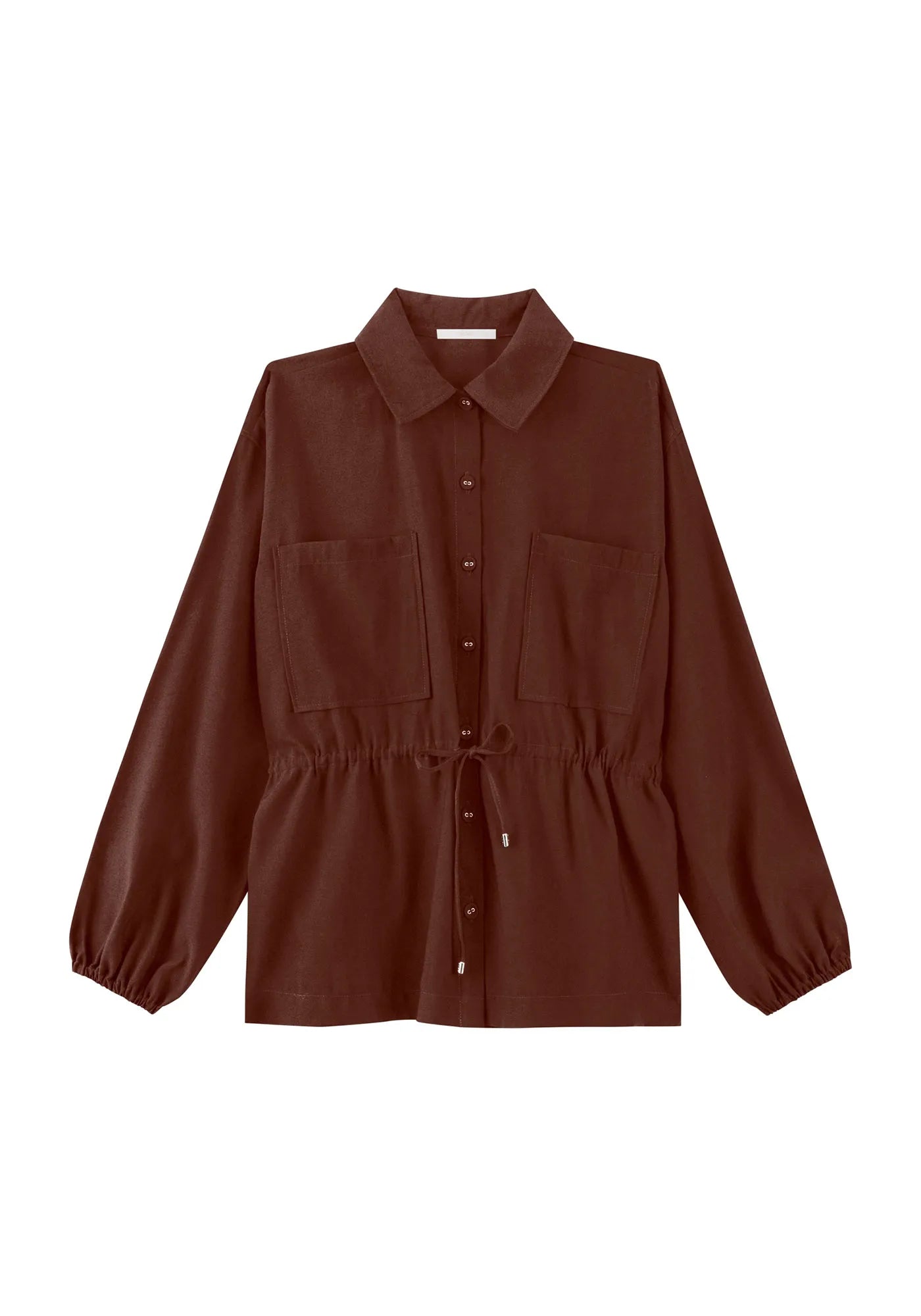 PARKA DE MANGA LONGA COM GOLA